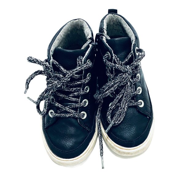 Gymboree Black Leather High Top Sneakers - Picture 5 of 8